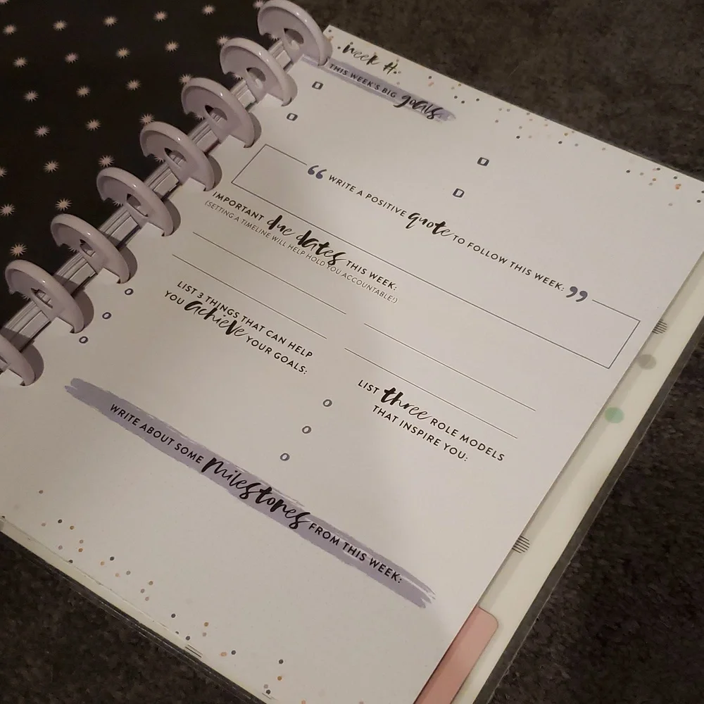 The happy planner GOALS guided happy journal pineapple 